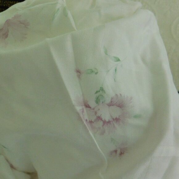 NEW Ralph Lauren‎ Twin Solange Bed Skirt Ruffle White Lavender Purple Floral 15" - Picture 5 of 6